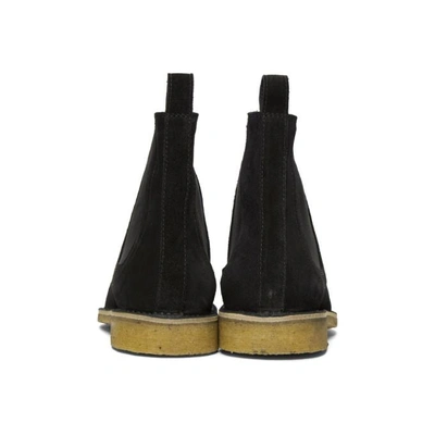 Shop Bottega Veneta Black Suede Chelsea Boots In 1000 Black