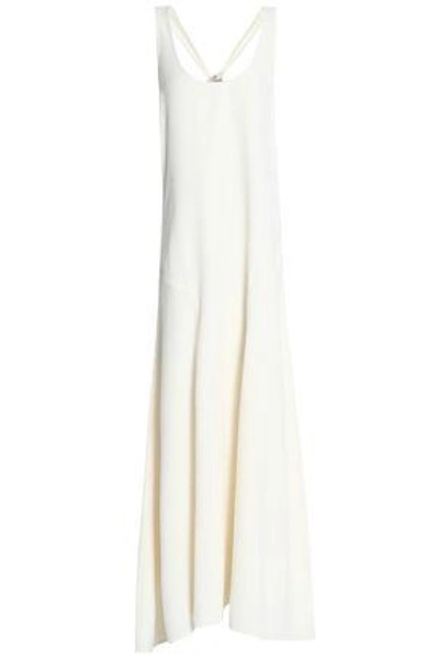 Shop Theory Palushaj Twist--back Crepe Maxi Dress In Off-white