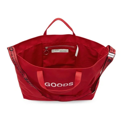 Shop Off-white Red Quote Tote