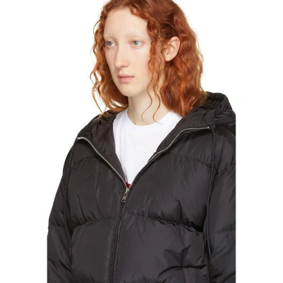 Shop Prada Black Short Zip Puffer Jacket In F0002 Black
