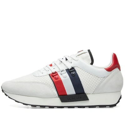 Shop Moncler Horace Tricolour Hiking Runner In White