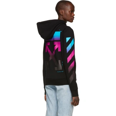 Shop Off-white Black Gradient Zip-up Hoodie