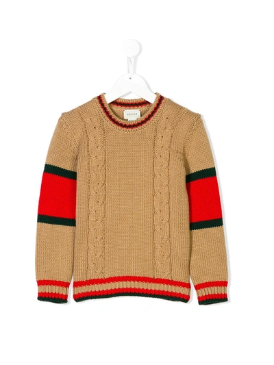 Shop Gucci Cable Knit Sweater