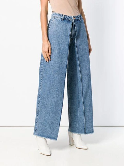 Shop Aalto Cropped Palazzo Jeans - Blue