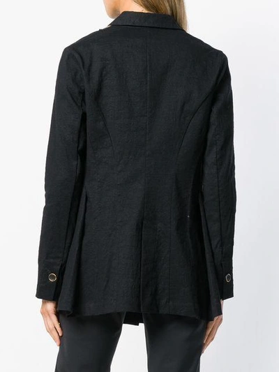 Shop Uma Wang Stripe Panel Soft Blazer In Black