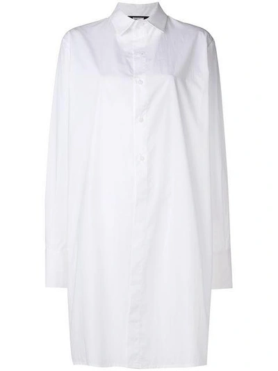 Shop Moohong Oversized Shirt In White