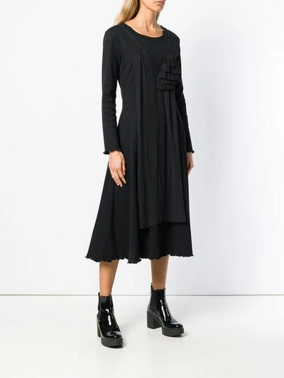 Shop Aalto Ruffled Embellishment Dress In Black