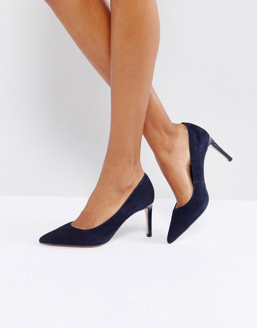 dune kitten heel court shoes