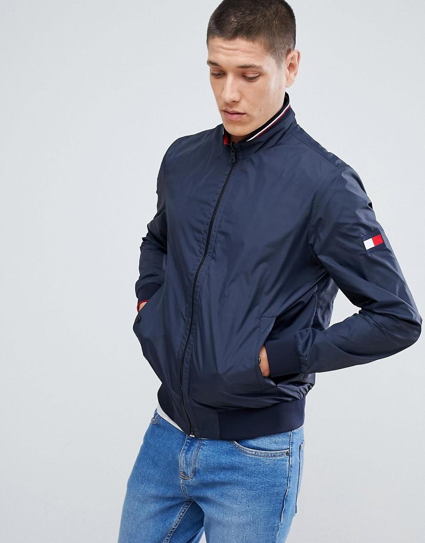 tommy hilfiger navy blue bomber jacket