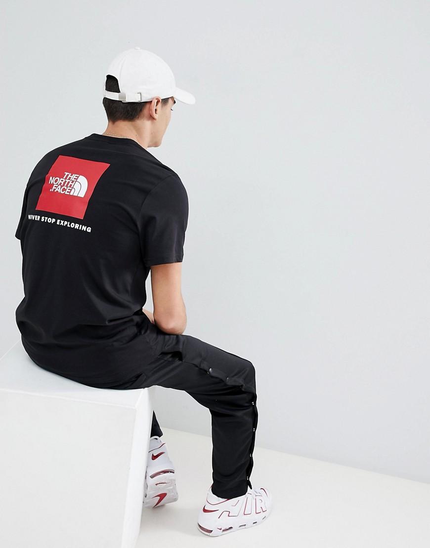 The North Face Red Box T Shirt In Black Modesens