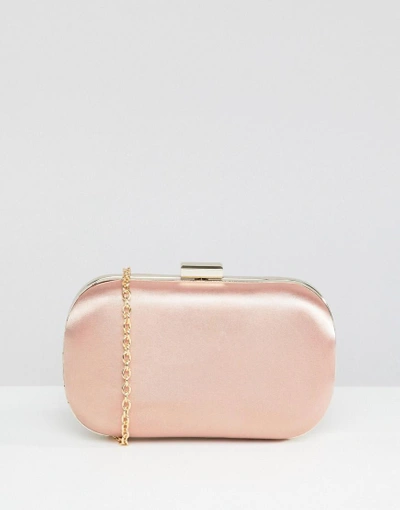 Shop True Decadence Blush Rounded Box Clutch Bag - Pink