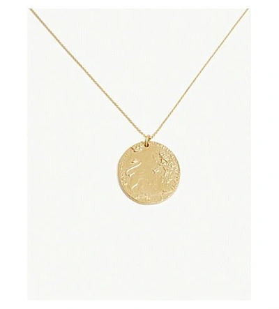 Shop Alighieri Lion 24-carat Gold-plated Bronze Necklace