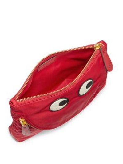 Shop Anya Hindmarch Happy Eyes Pouch In Red
