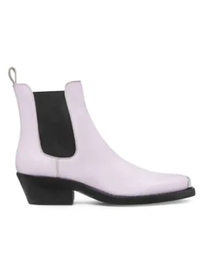 Shop Calvin Klein 205w39nyc Western Claire Leather Chelsea Boots In Amethyst