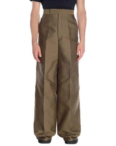 Shop Rick Owens Casual Pants In Military Green