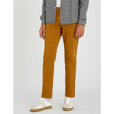 Shop Hugo Boss Slim-fit Stretch-cotton Chinos In Rust/copper