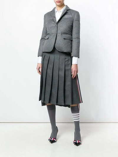 Shop Thom Browne Down-filled Cashmere Sport Coat In Grey