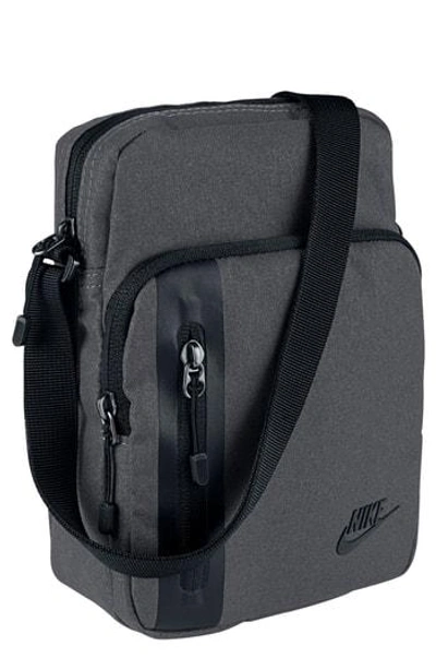 Shop Nike Tech Small Items Bag - Grey In Dark Grey/ Black/ Black