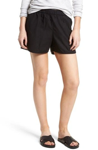 Shop Madewell Pull-on Shorts In Almost Black