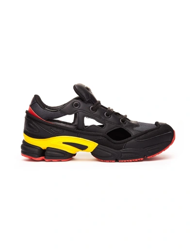 Shop Raf Simons Black Replicant Ozweego Sneakers In White