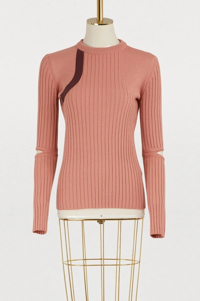 Shop Nina Ricci Long-sleeved Pullover In Pink