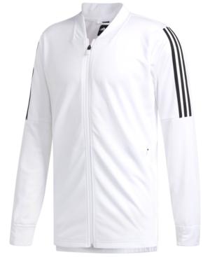 mens white adidas track jacket