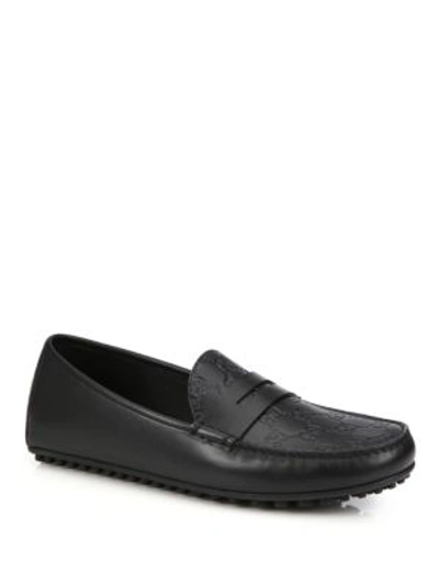 Gucci Kanye Leather Driving Shoes In Black | ModeSens