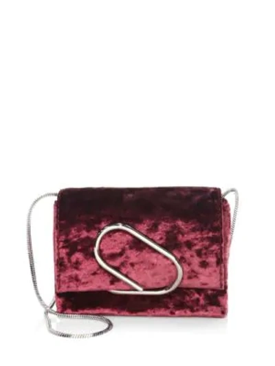 Shop 3.1 Phillip Lim / フィリップ リム Alix Velvet Crossbody Bag In Syrah