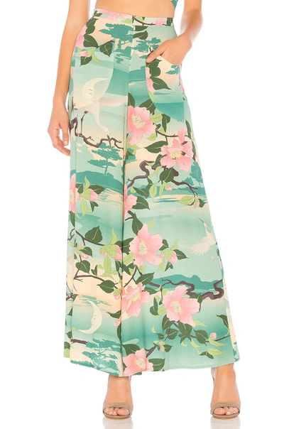 Shop Spell & The Gypsy Collective Nightingale Wide Leg Pants In Green
