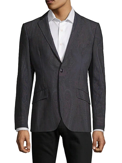 Shop Etro Minerva Piazzata Standard-fit Sportcoat In Navy