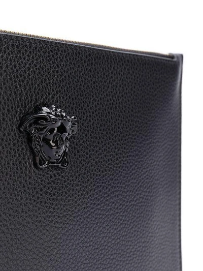 Shop Versace Medusa Clutch - Black