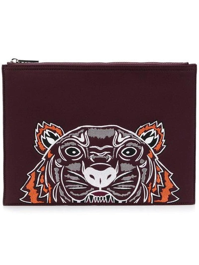 Shop Kenzo Tiger Clutch - Pink