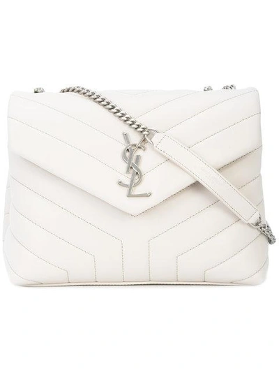 Shop Saint Laurent Lou Lou Shoulder Bag - White