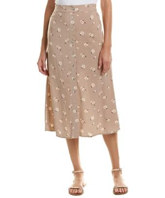 Cotton Candy La Floral Midi Skirt In 