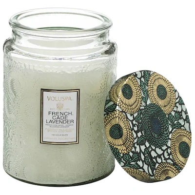 Shop Voluspa French Cade & Lavender Glass Jar Candle 18 oz/ 510 G