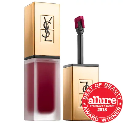 Shop Saint Laurent Tatouage Couture Liquid Matte Lip Stain 106 Gilded Fuchsia Rivals 0.20 oz/ 6 ml