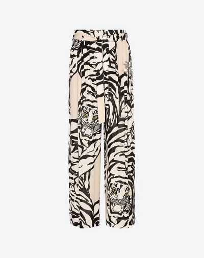 Shop Valentino Tiger Re-edition Trousers In Poudre