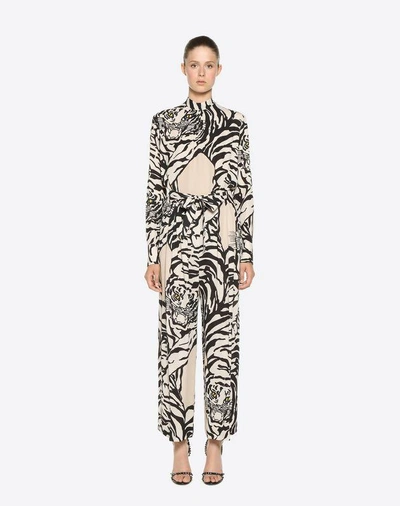Shop Valentino Tiger Re-edition Trousers In Poudre