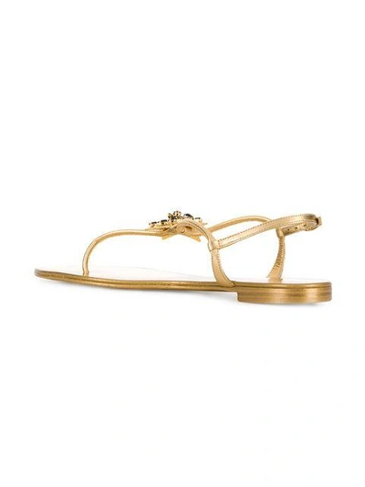 Shop Giuseppe Zanotti Hollie Embellished Sandals In Metallic