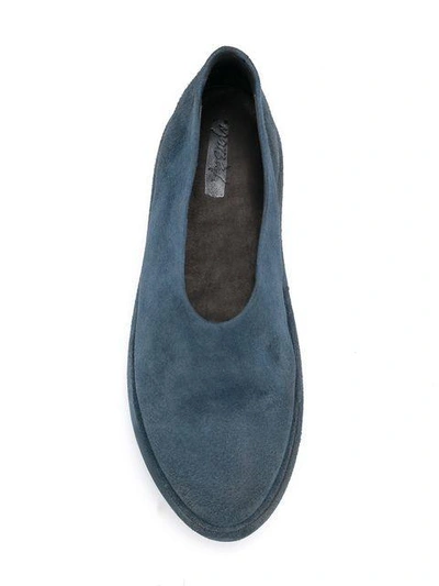 Shop Marsèll Almond Toe Ballerina Shoes In Blue