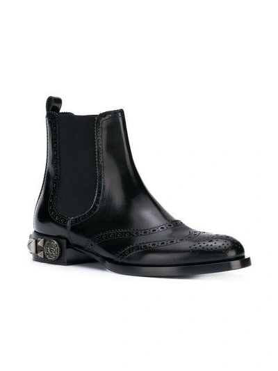 Shop Dolce & Gabbana Embellished Heel Chelsea Boots - Black