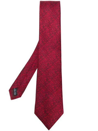 Shop Ferragamo Salvatore  Pixel Print Tie - Red