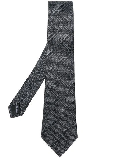 Shop Ferragamo Salvatore  Pixel Print Tie - Black
