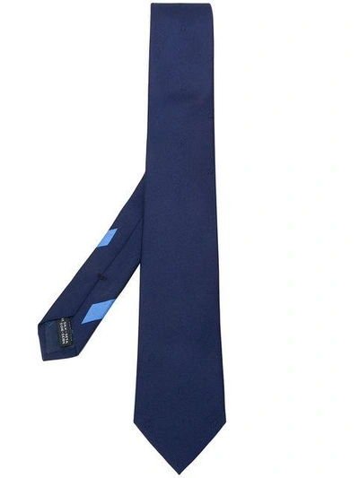 Shop Ferragamo Salvatore  Classic Plain Tie - Blue