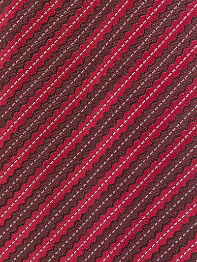 Shop Ferragamo Salvatore  Stitch Print Tie - Red