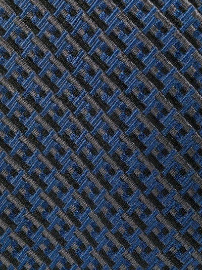 Shop Ferragamo Salvatore  Geometric Print Tie - Blue