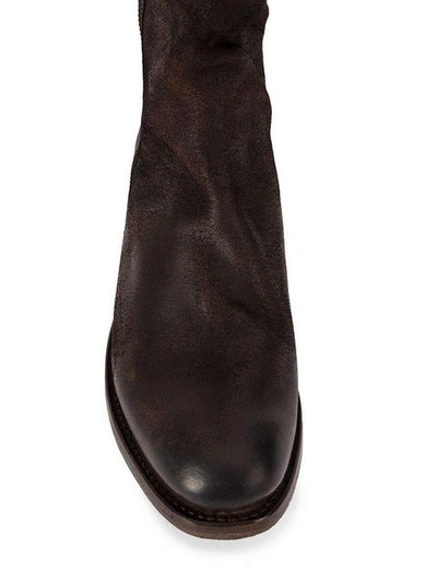 Shop Cherevichkiotvichki Leather Panel Boots In Brown