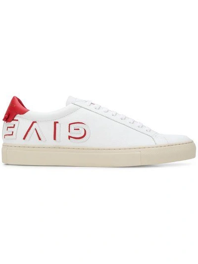 Shop Givenchy Inverted Logo Sneakers In White