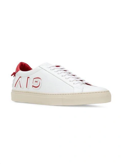 Shop Givenchy Inverted Logo Sneakers In White