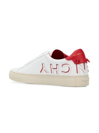 Shop Givenchy Inverted Logo Sneakers In White